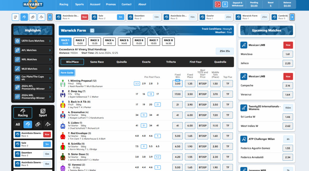 havabet Australian online bookmaker